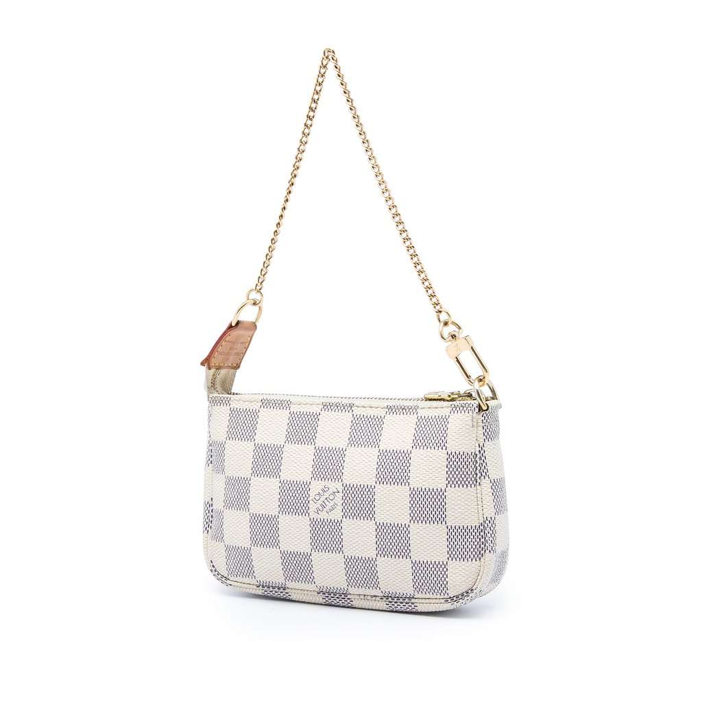 Louis Vuitton Damier Azur Mini Pochette Accessoires White Very good - Back View