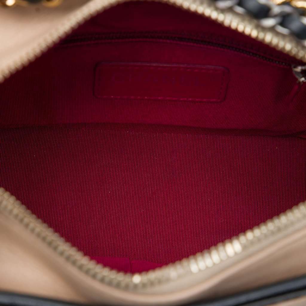 Chanel Small Quilted Aged Calfskin Gabrielle Hobo Brown Leather Very good - Model View