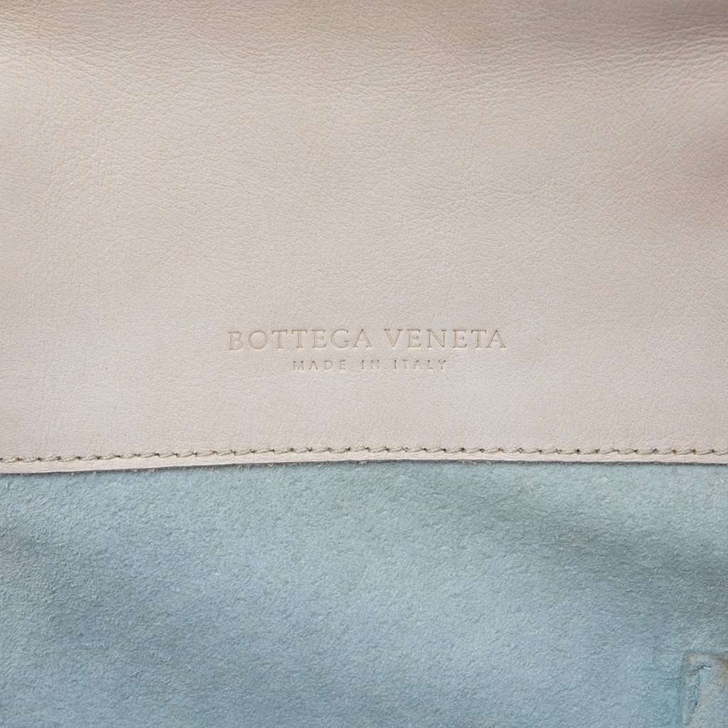 Bottega Veneta Intrecciato Trimmed Nappa Belted Tote White Leather Very good condition - Box View
