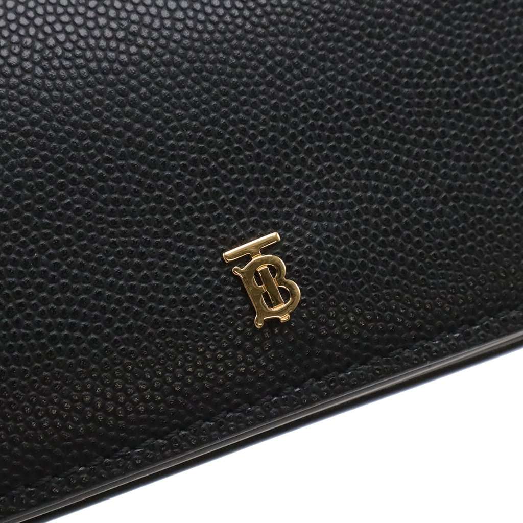 Burberry Grained Calfskin TB Jessie Card Case on Chain Black Leather Very good - Box View