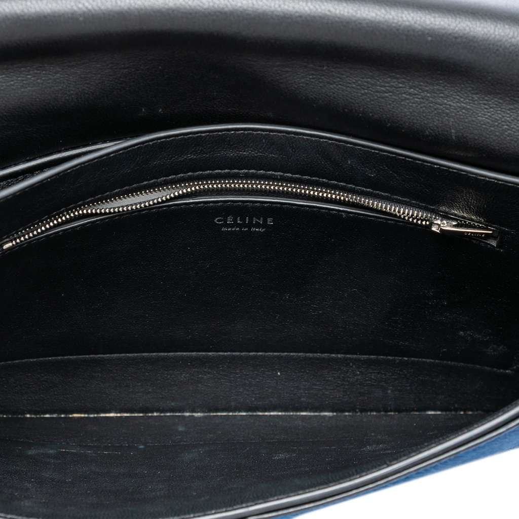 Celine Multicolor Leather and Pony Hair Diamond Shoulder Bag White Leather Very good - Model View