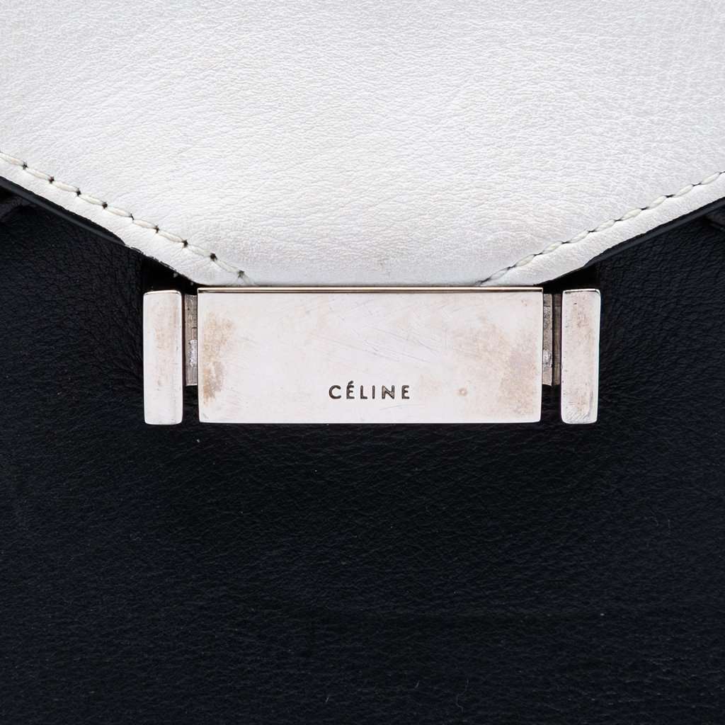 Celine Multicolor Leather and Pony Hair Diamond Shoulder Bag White Leather Very good - Box View