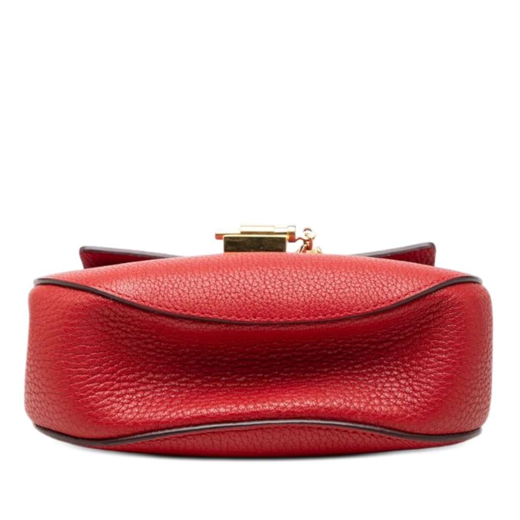 Chloé Mini Leather Drew Crossbody Red Leather Very good condition - Inside View