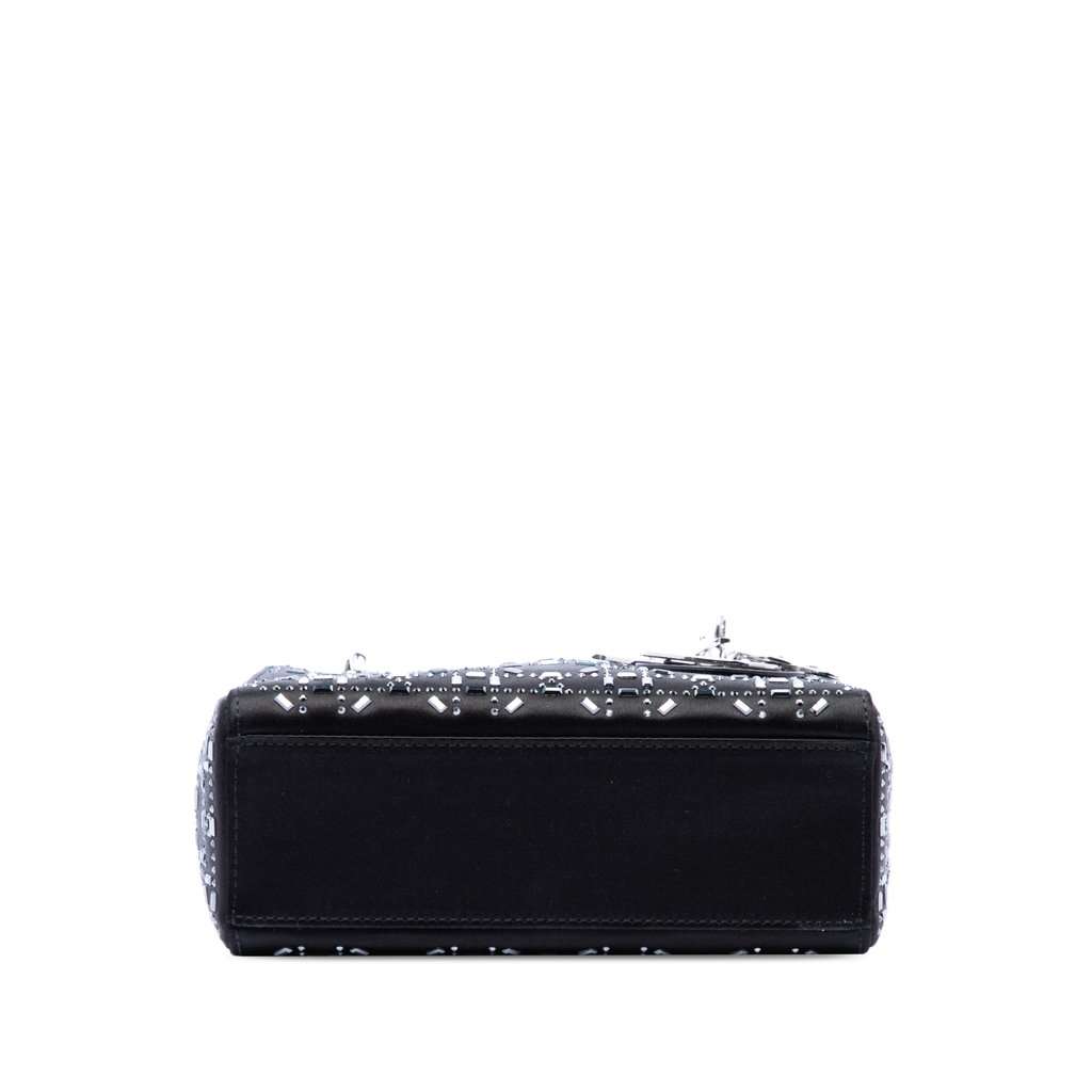 Dior Mini Velvet Cannage Strass Embellished Lady Dior Black Very good condition - Inside View