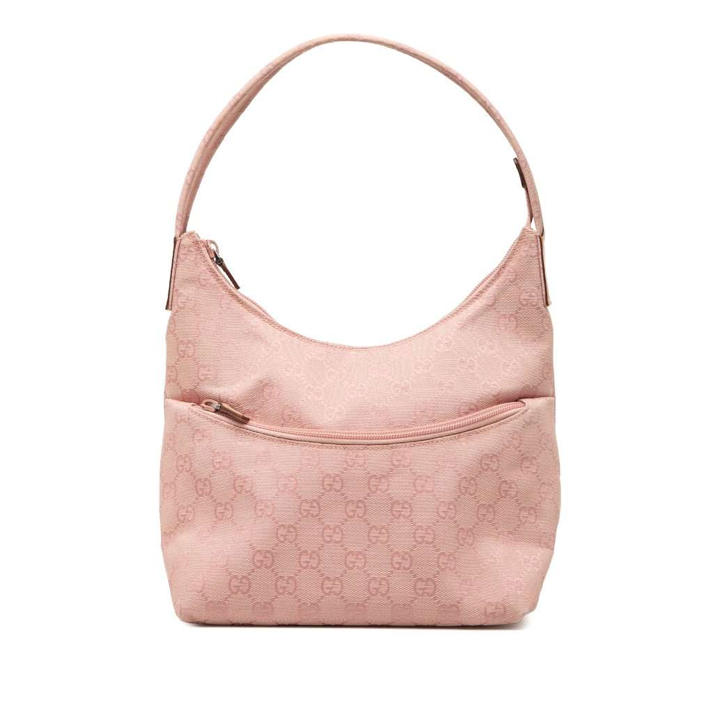 Gucci GG Canvas Shoulder Bag Pink Very good condition - Front View