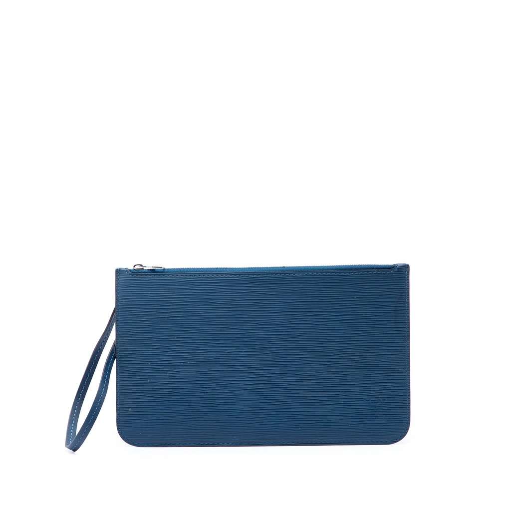 Louis Vuitton Epi Neverfull Pochette Blue Leather Very good condition - Front View