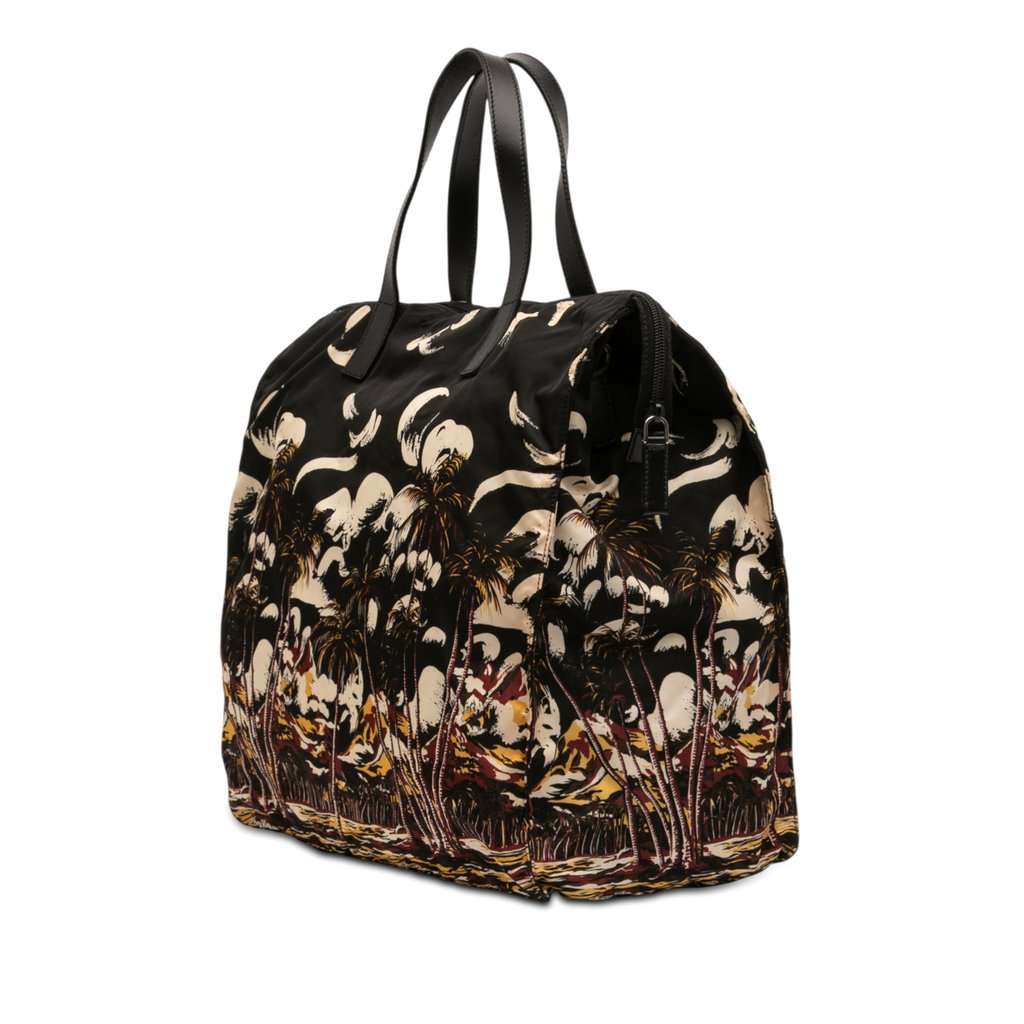 Prada Tessuto Stampato Satchel Black Very good condition - Back View