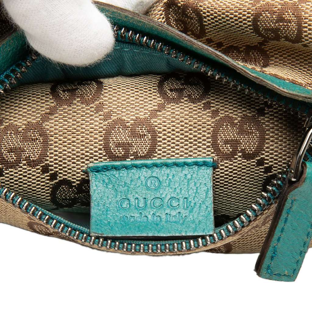 Gucci GG Canvas Web Double Pocket Belt Bag Beige Very good condition - Box View