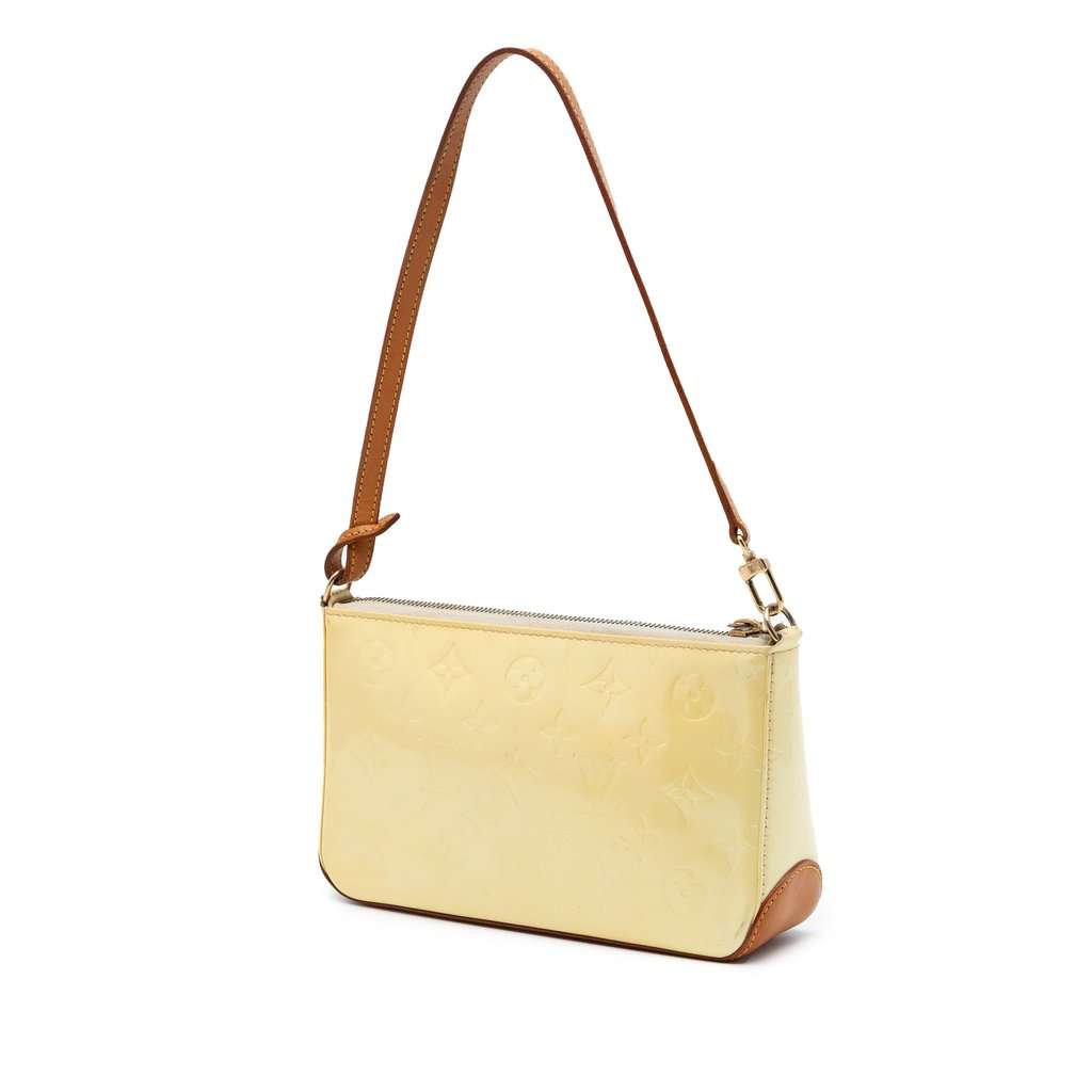 Louis Vuitton Monogram Vernis Mallory Square Yellow Leather Very good - Back View