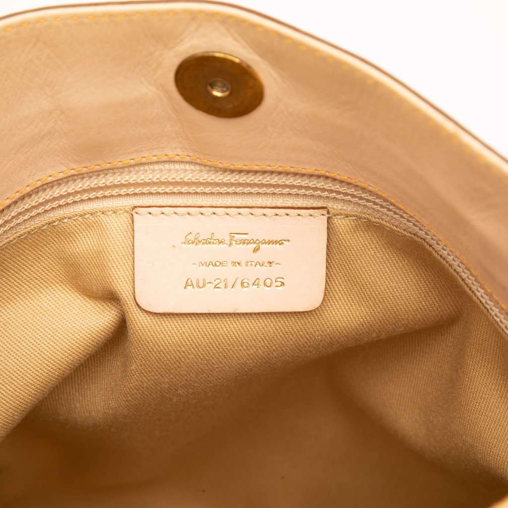 Ferragamo Nylon Jungle Safari Crossbody Beige Very good condition - Box View