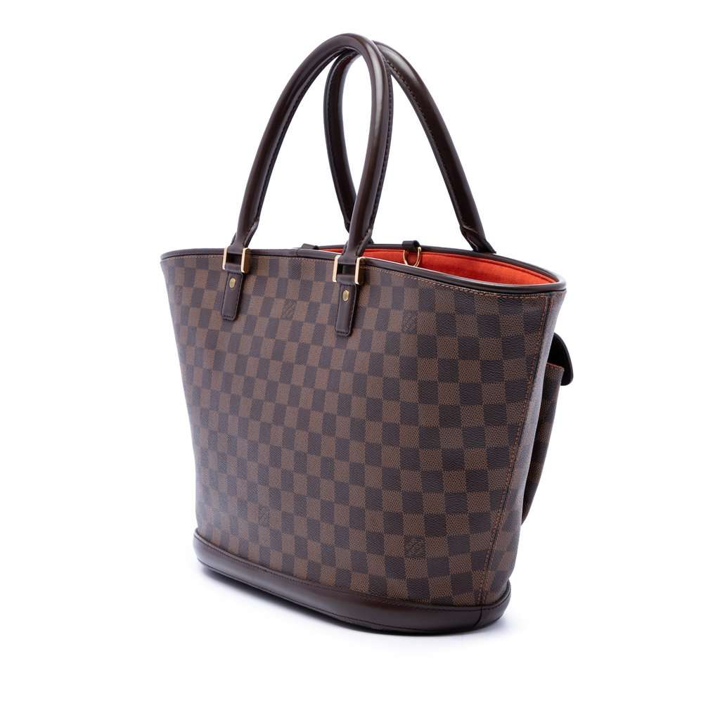 Louis Vuitton Damier Ebene Manosque GM Brown Very good - Back View