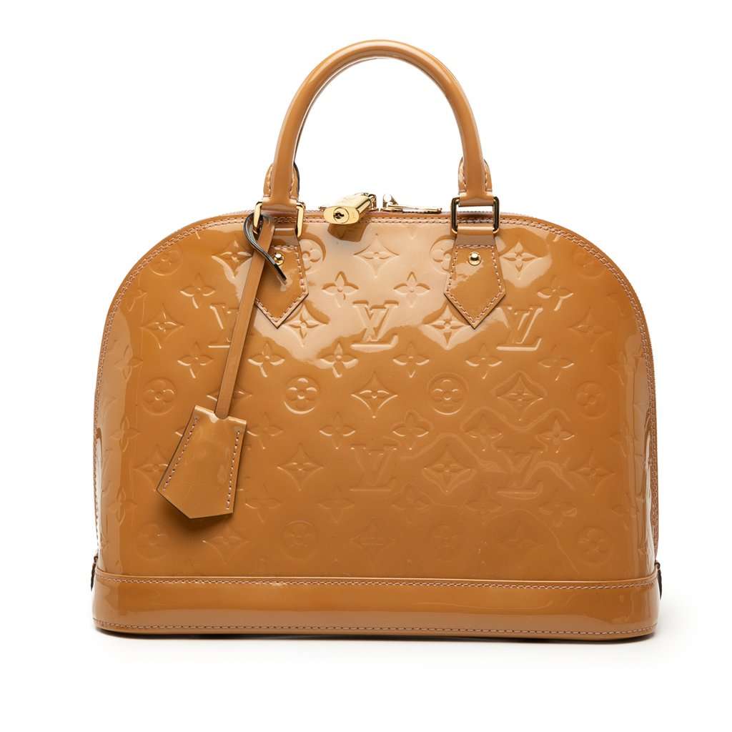 Louis Vuitton Monogram Vernis Alma PM Brown Leather Very good - Front View