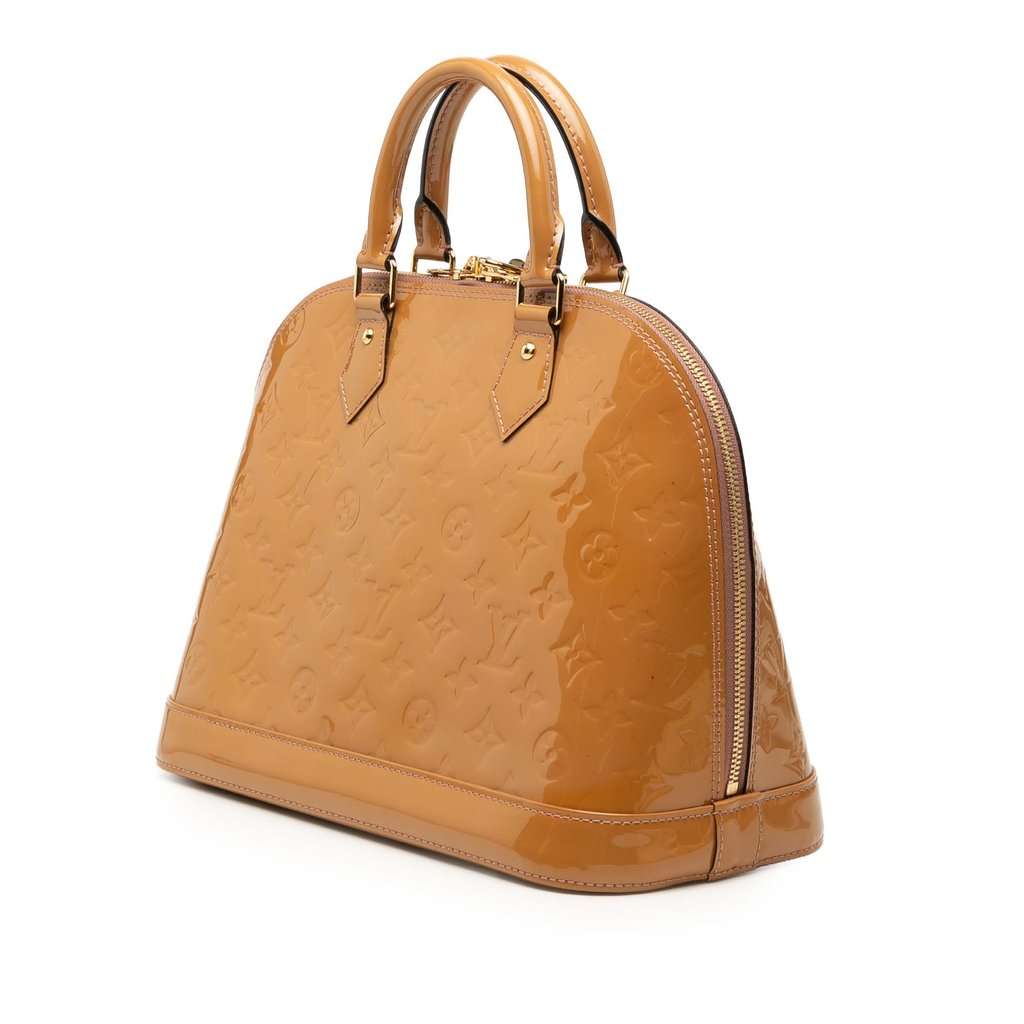 Louis Vuitton Monogram Vernis Alma PM Brown Leather Very good - Back View