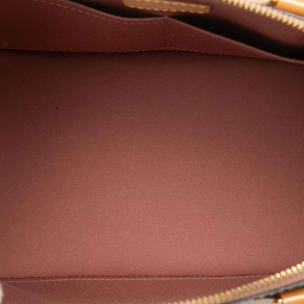 Louis Vuitton Monogram Vernis Alma PM Brown Leather Very good - Model View