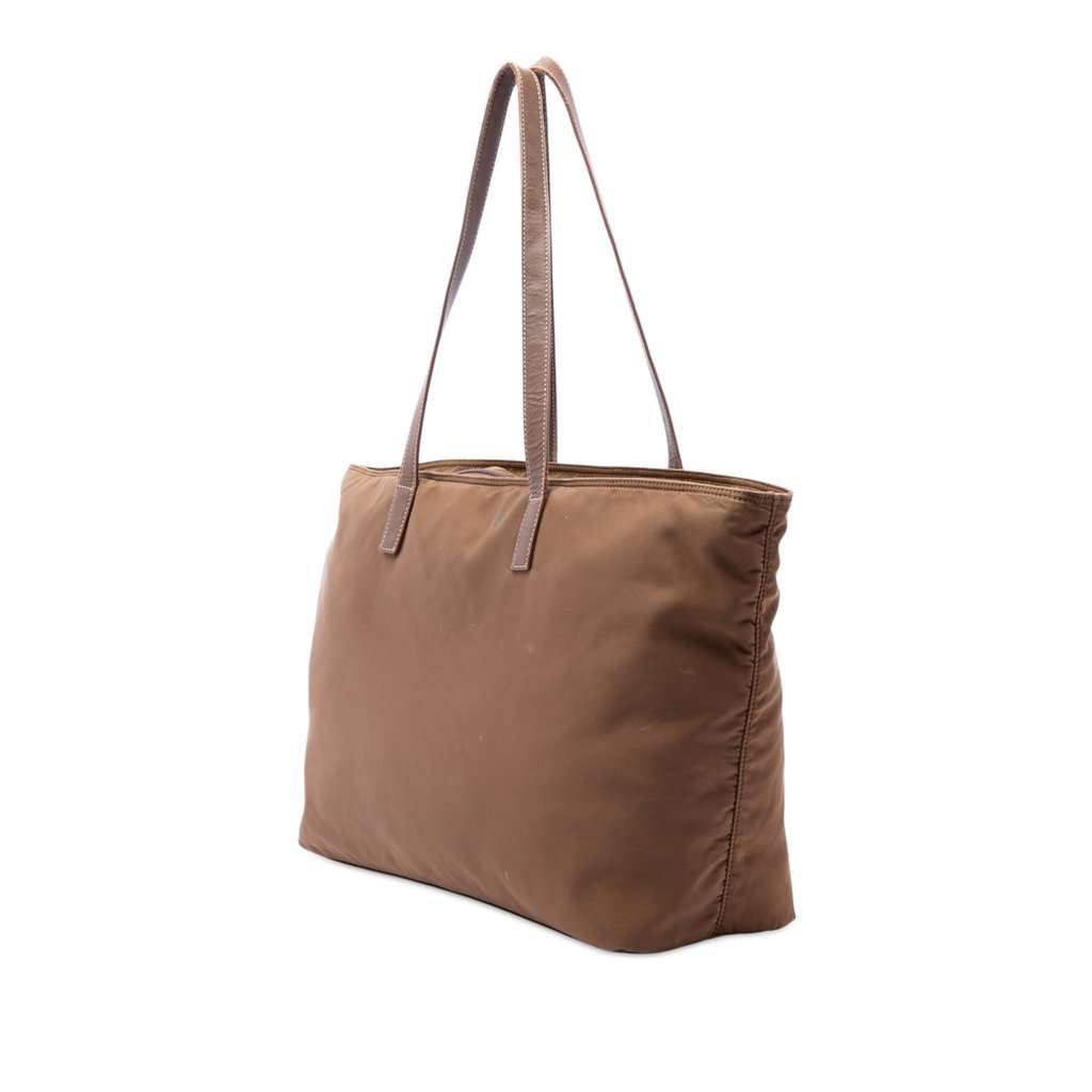 Prada Tessuto Pocket Tote Brown Very good - Back View