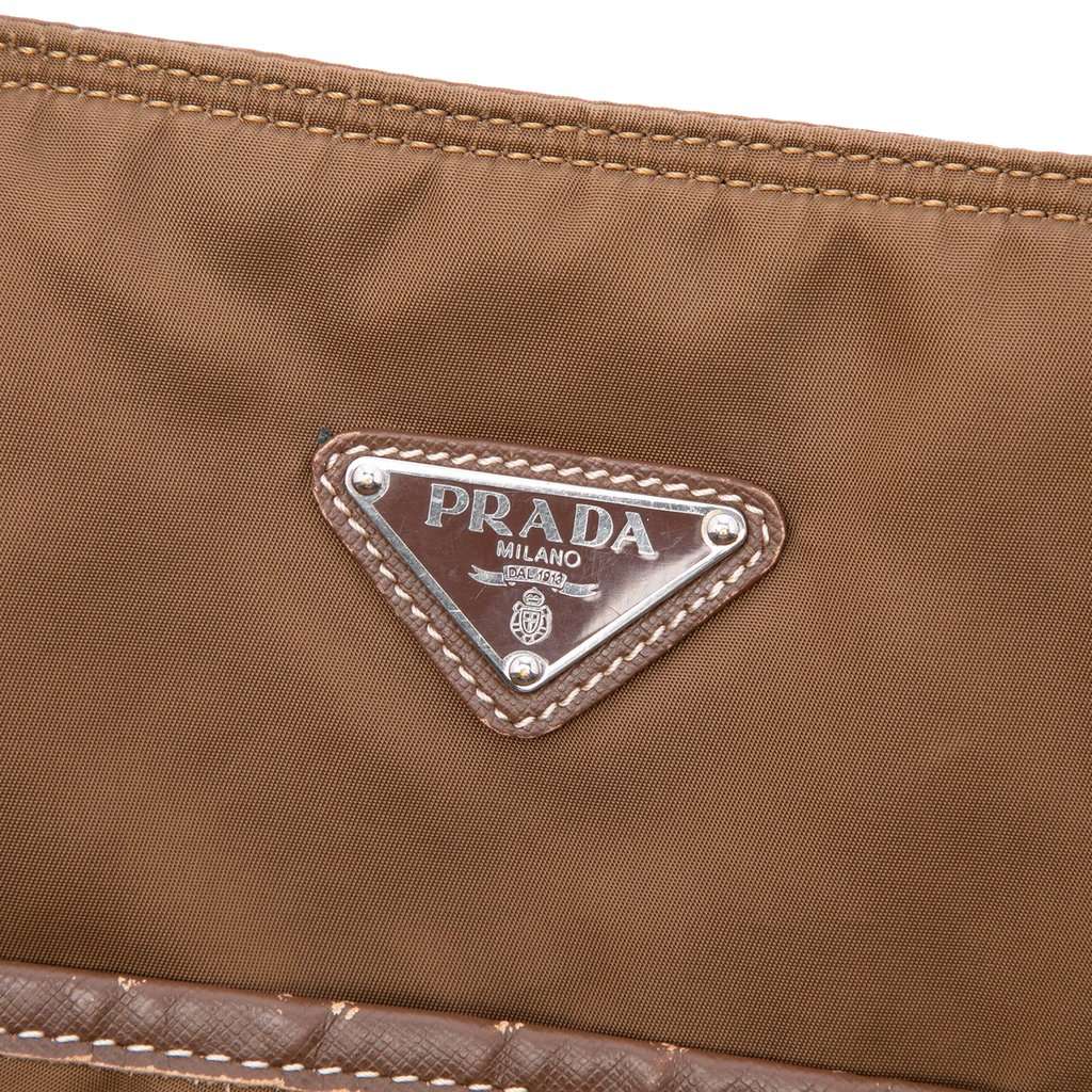 Prada Tessuto Pocket Tote Brown Very good - Box View