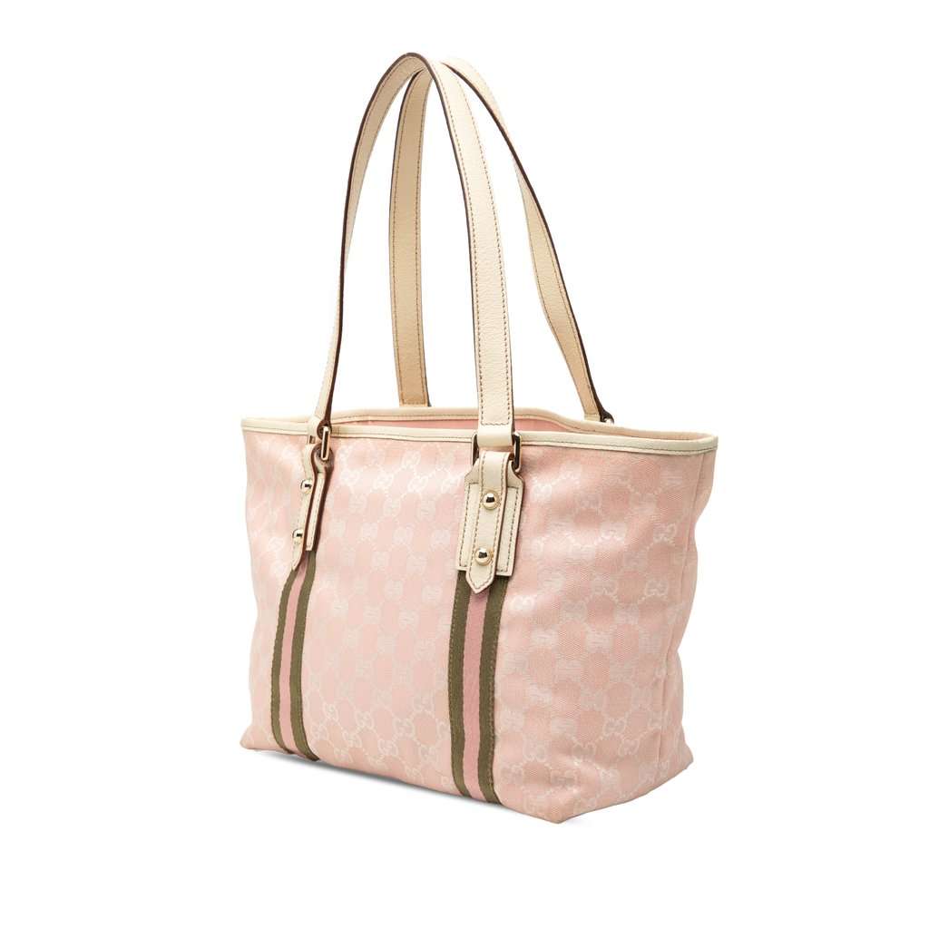 Gucci GG Canvas Jolicoeur Tote Pink Very good - Back View