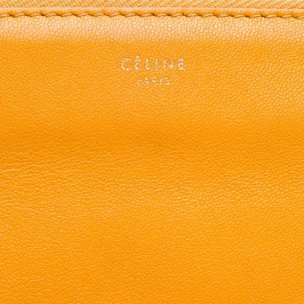 Celine Large Lambskin Trio Crossbody Orange Leather Very good condition - Box View