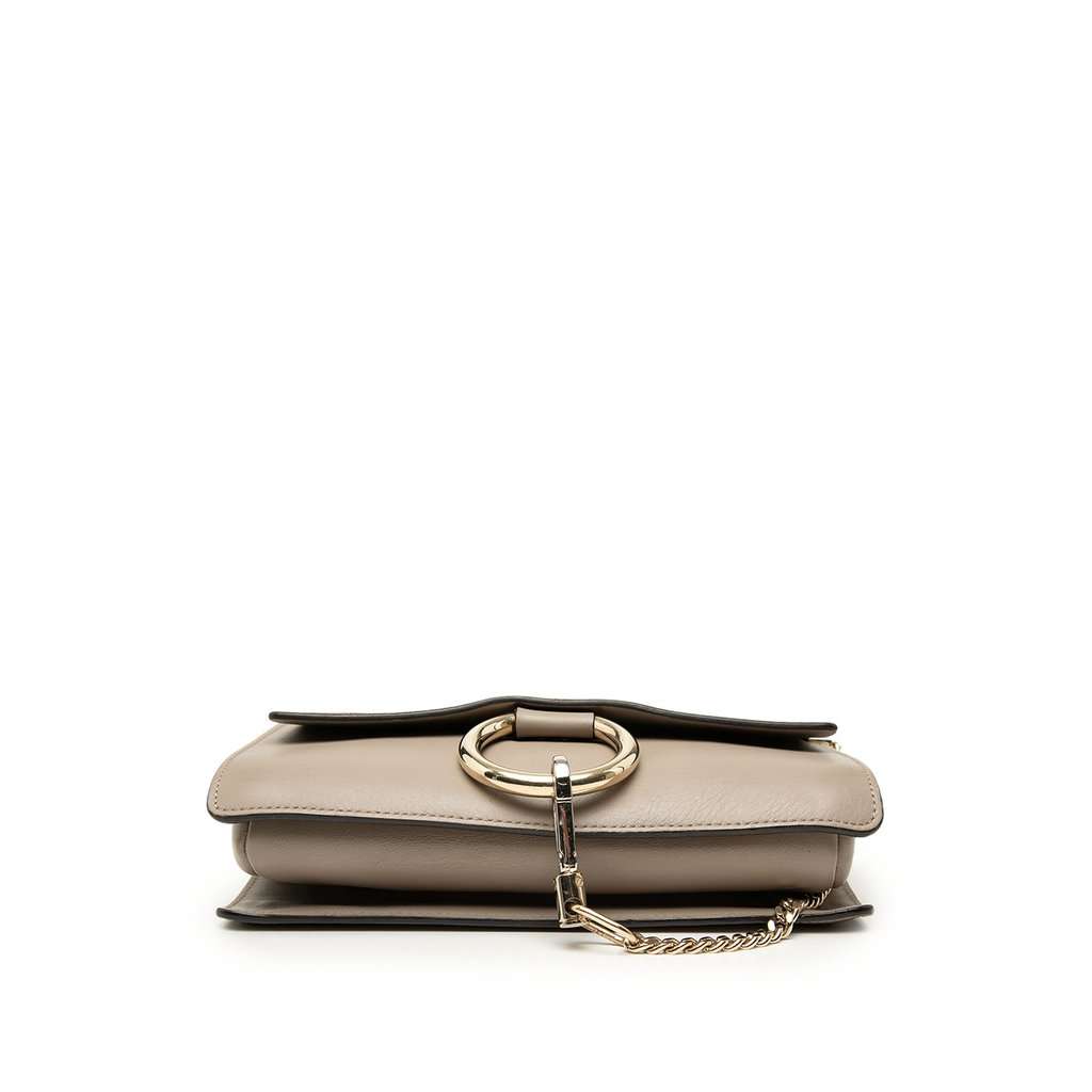 Chloé Small Suede and Calfskin Faye Crossbody Brown Leather Very good condition - Inside View