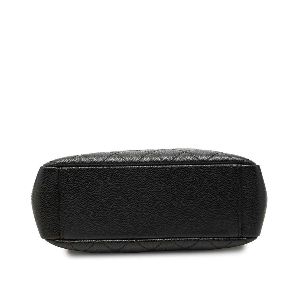Chanel Caviar Petite Shopping Tote Black Leather Very good - Inside View