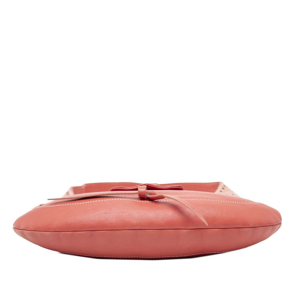 Loewe Suede Trimmed Calfskin Half Moon Hobo Orange Leather Very good condition - Inside View