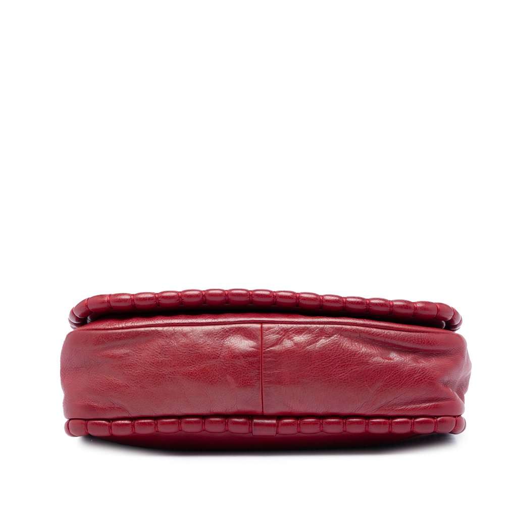 Chanel Paris Shanghai Calfskin On The Bund Pochette Red Leather Very good condition - Inside View
