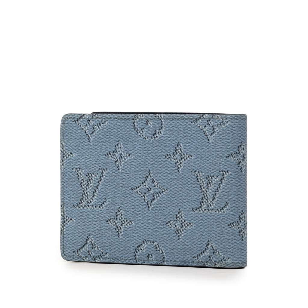 Louis Vuitton Monogram Heritage Multiple Wallet Blue Very good - Back View