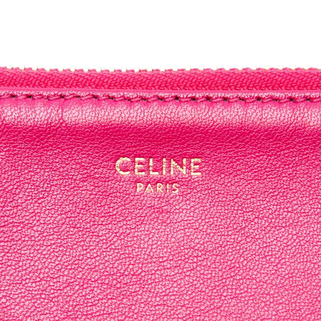 Celine Small Lambskin Trio Crossbody Pink Leather Very good - Box View