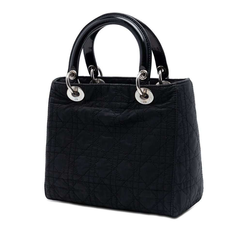 Dior Medium Nylon Cannage Lady Dior Black Very good - Back View