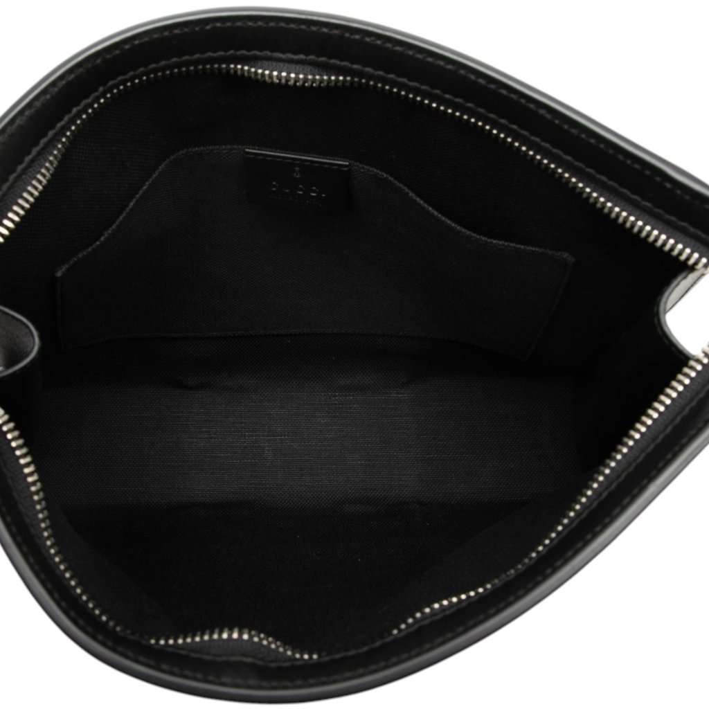 Gucci GG Supreme Web Clutch Black Very good condition - Model View