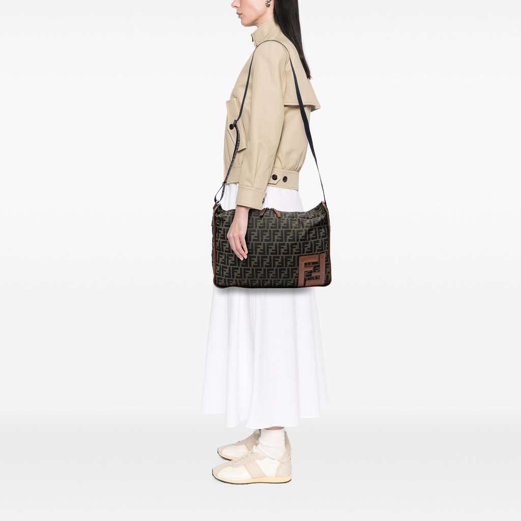 Fendi Zucca Canvas Crossbody Brown Very good condition - Box View
