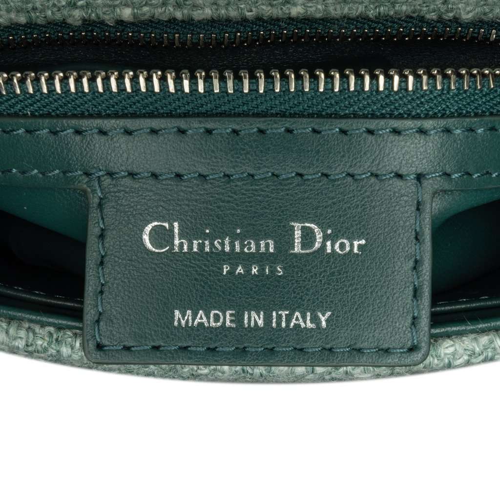 Dior Small Tweed Macrocannage Caro Bag Green Very good - Box View