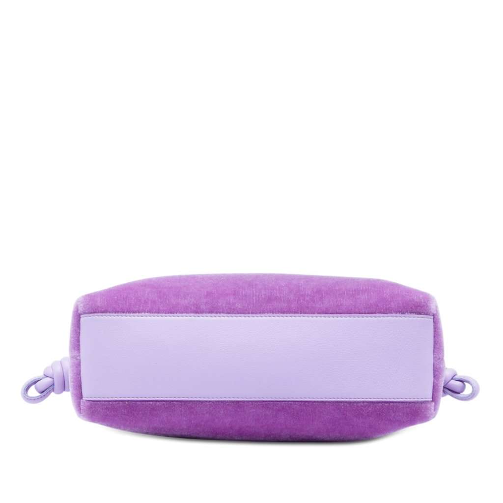 LOEWE Medium Mohair Flamenco Knot Clutch Purple Very good condition - Inside View