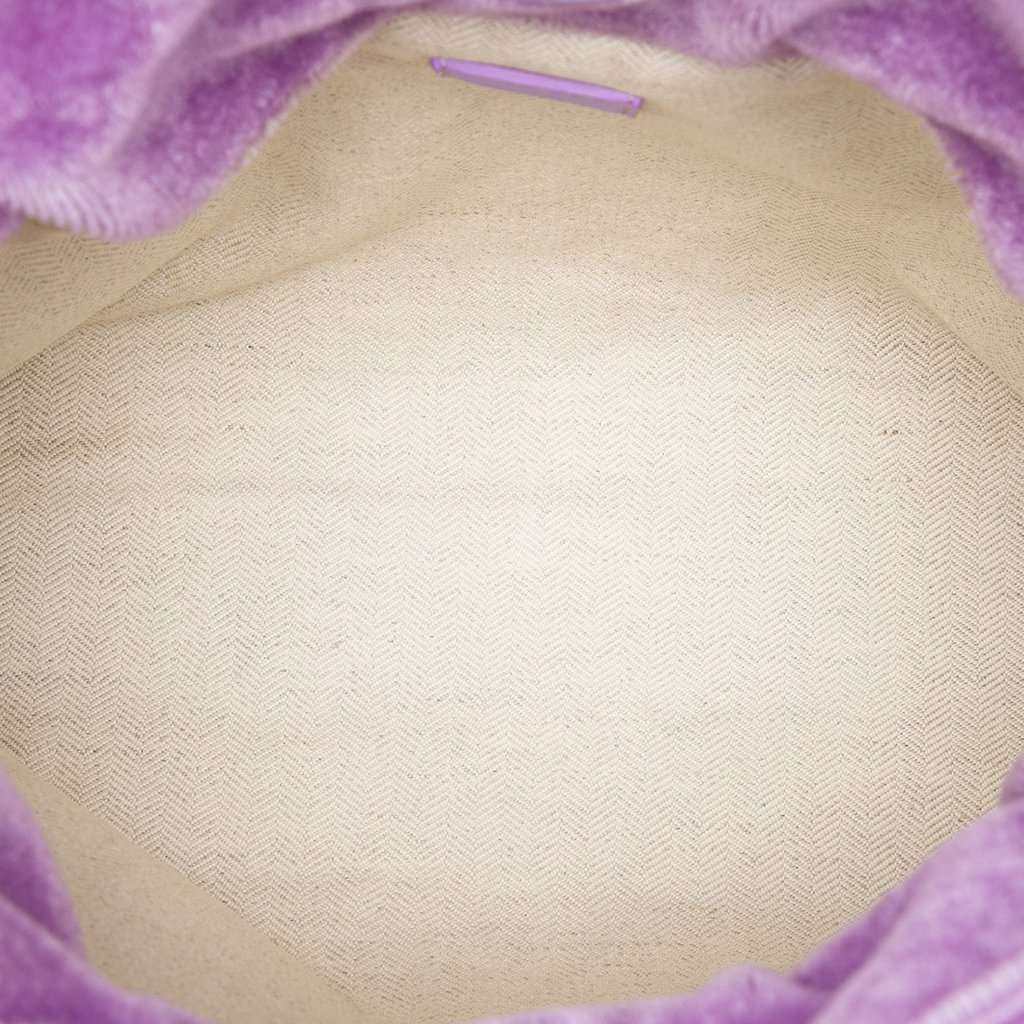 LOEWE Medium Mohair Flamenco Knot Clutch Purple Very good condition - Model View