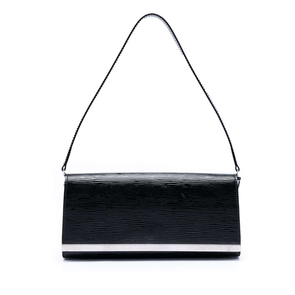 Louis Vuitton Electric Epi Sevigne Clutch Black Leather Very good condition - Front View