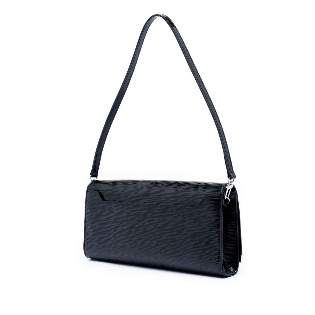 Louis Vuitton Electric Epi Sevigne Clutch Black Leather Very good condition - Back View