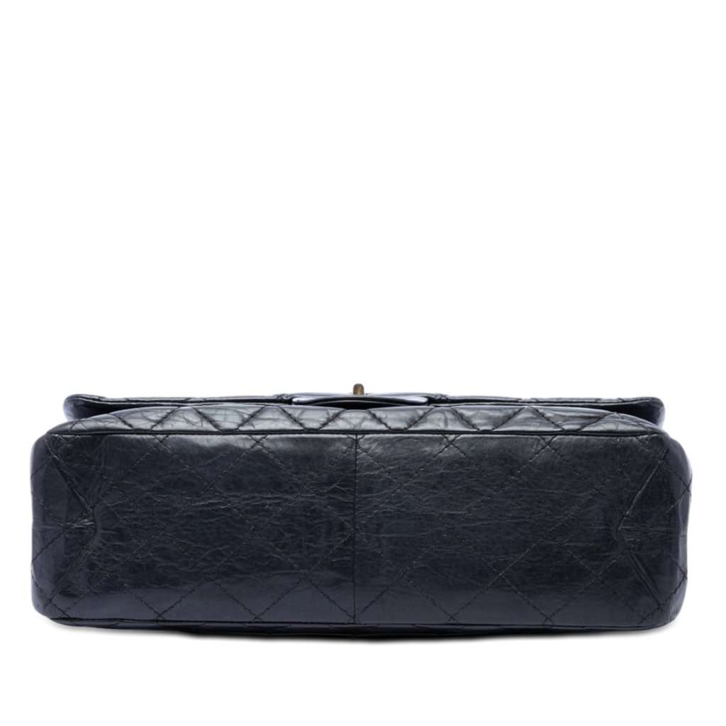 Chanel Quilted Aged Calfskin Reissue 2.55 Double Flap 227 Black Leather Very good condition - Inside View