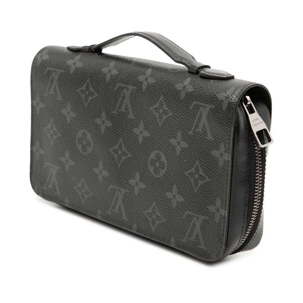 Louis Vuitton Monogram Eclipse Zippy XL Wallet Black Very good condition - Back View