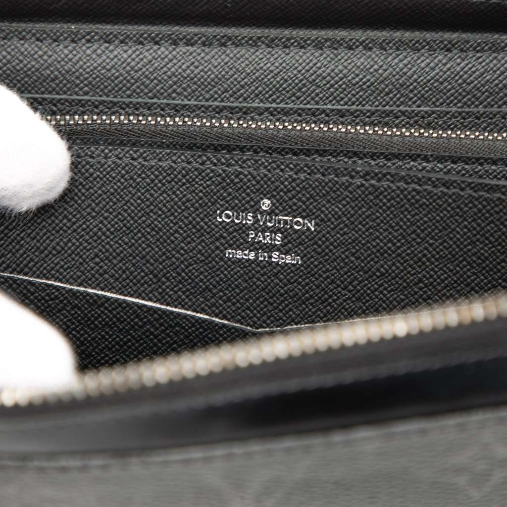 Louis Vuitton Monogram Eclipse Zippy XL Wallet Black Very good condition - Box View