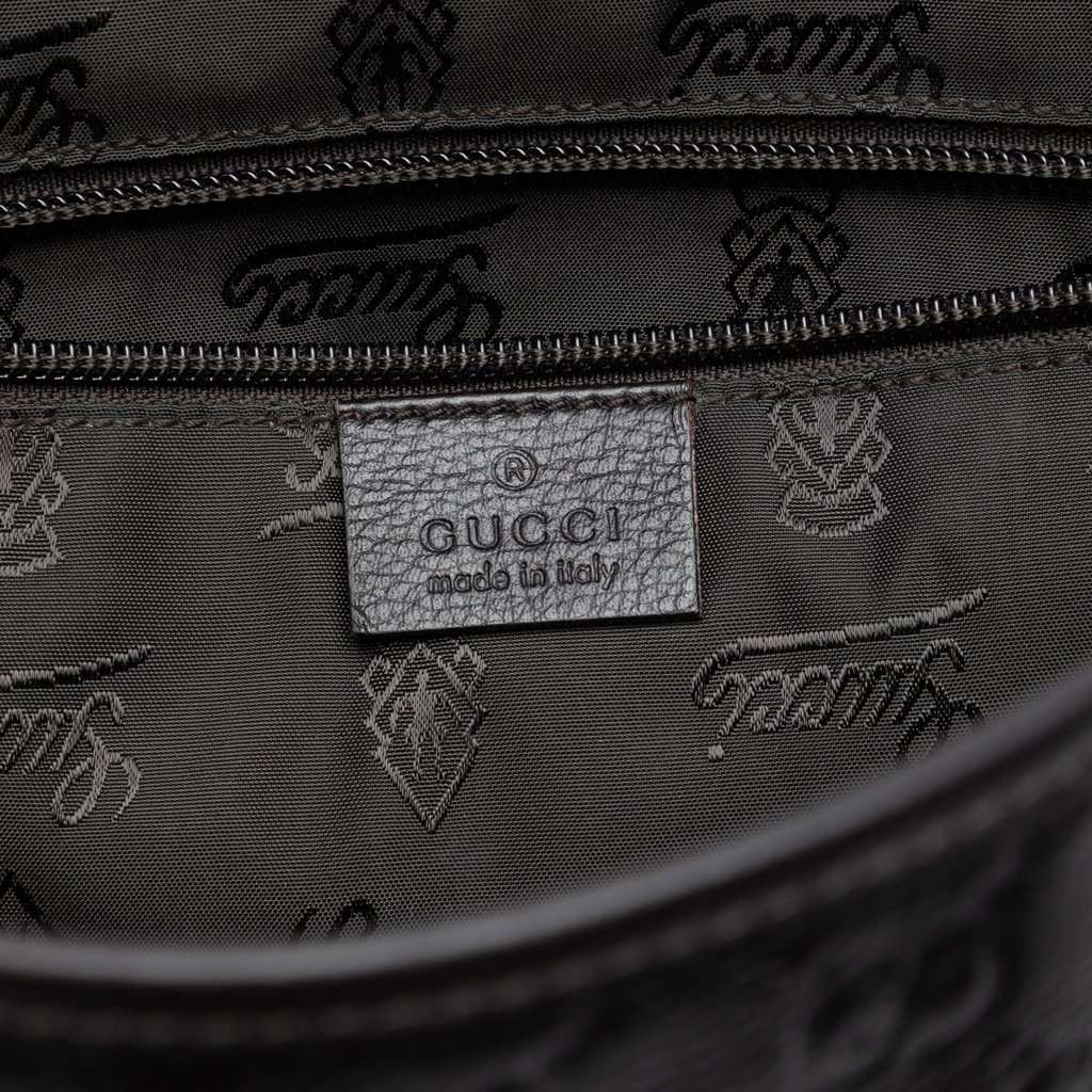 Gucci Guccissima Messenger Bag Black Leather Very good condition - Box View