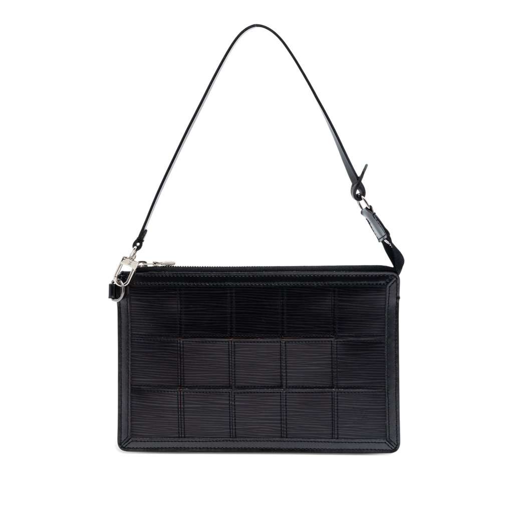 Louis Vuitton Epi Stretch Delmonico Pochette Black Leather Very good condition - Front View