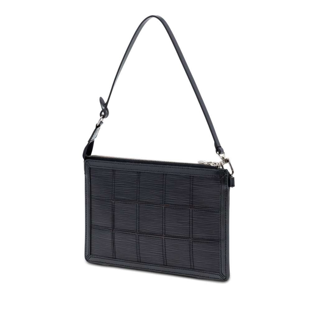 Louis Vuitton Epi Stretch Delmonico Pochette Black Leather Very good condition - Back View