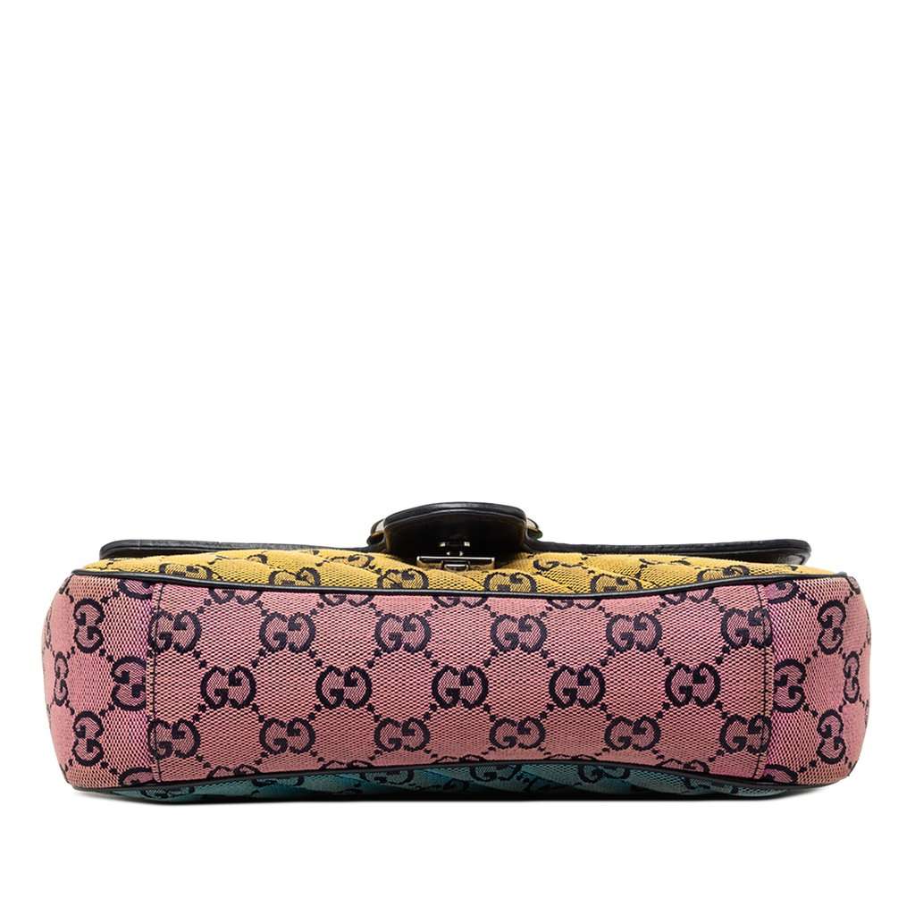 Gucci Medium GG Marmont Multicolor Matelasse Diagonal GG Canvas Shoulder Bag MultiColor Very good condition - Inside View