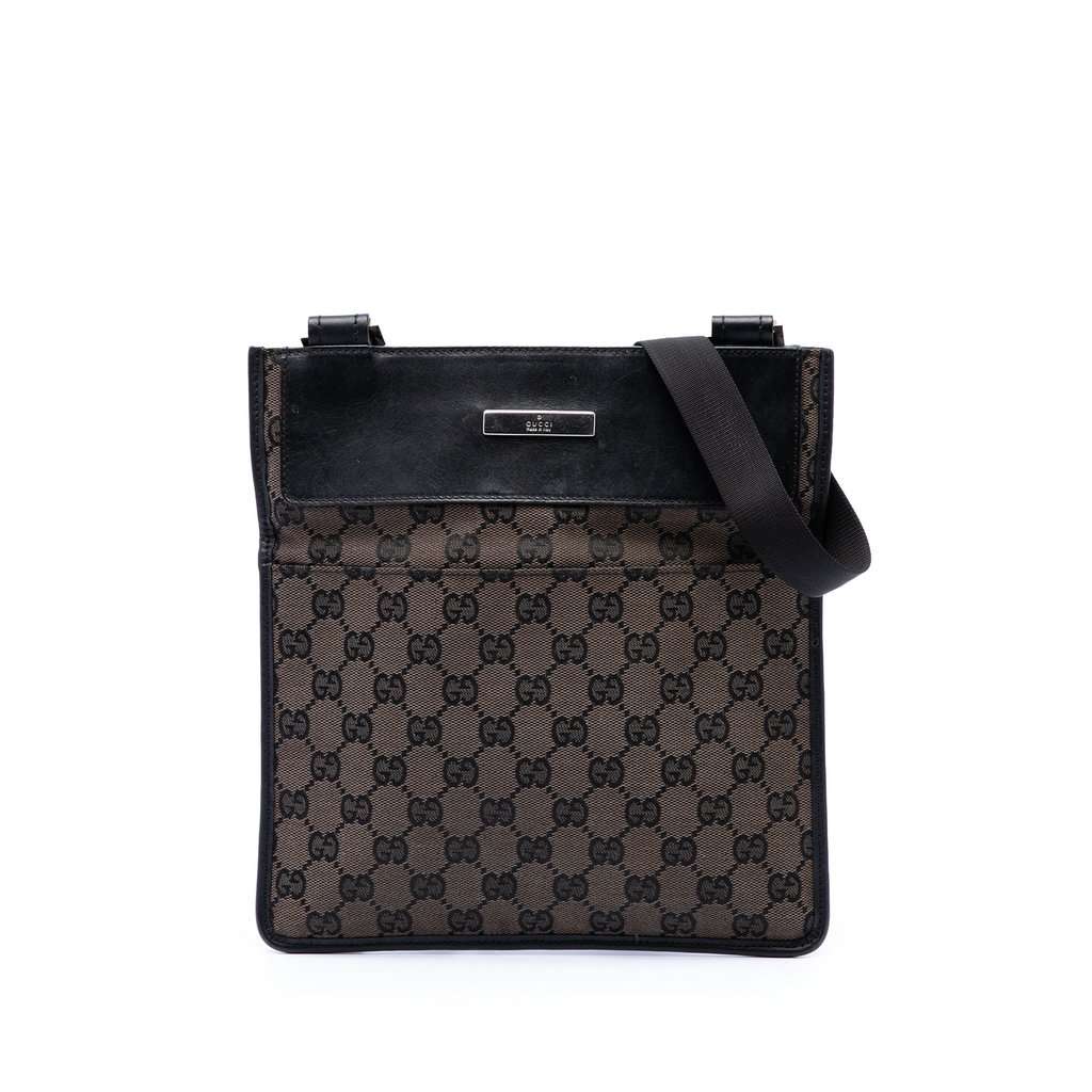 Gucci GG Canvas Crossbody Brown Very good - Front View