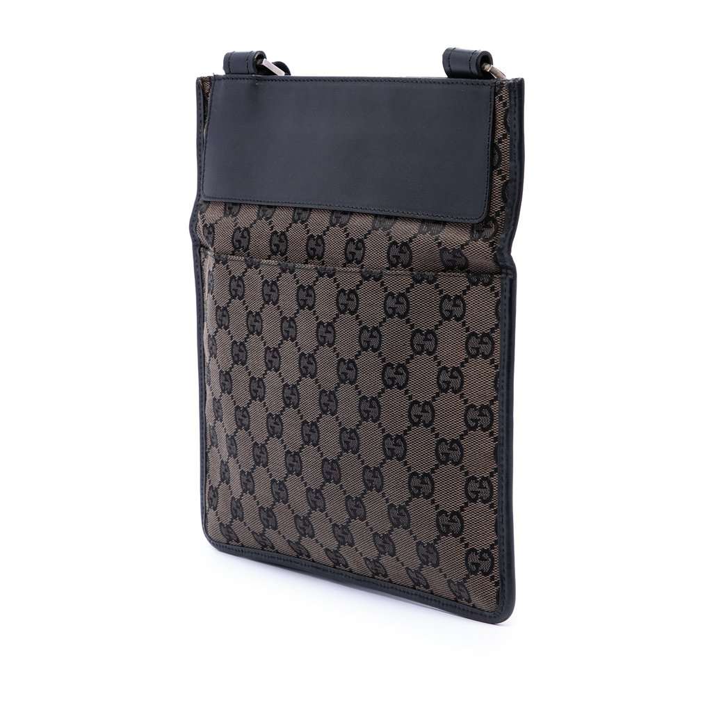Gucci GG Canvas Crossbody Brown Very good - Back View