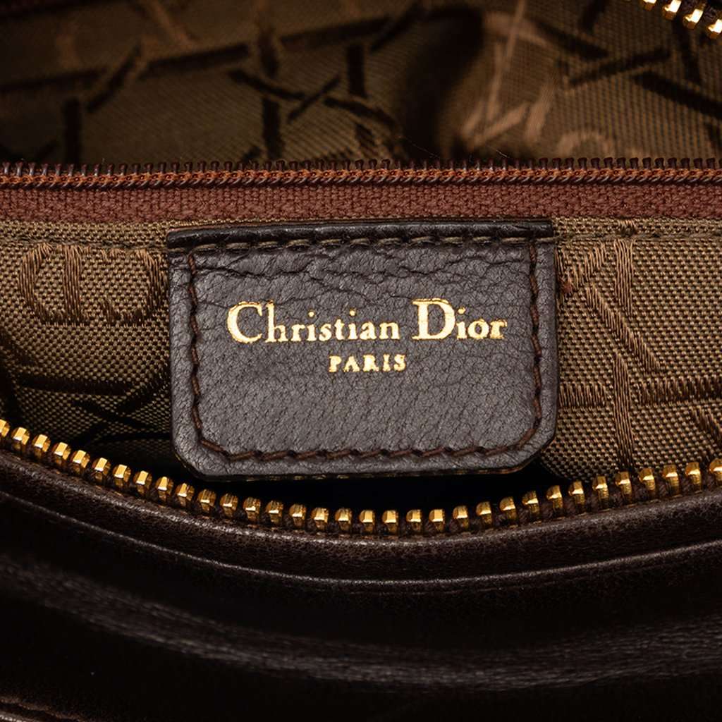 Dior Medium Suede Cannage Lady Dior Brown Leather Very good - Box View