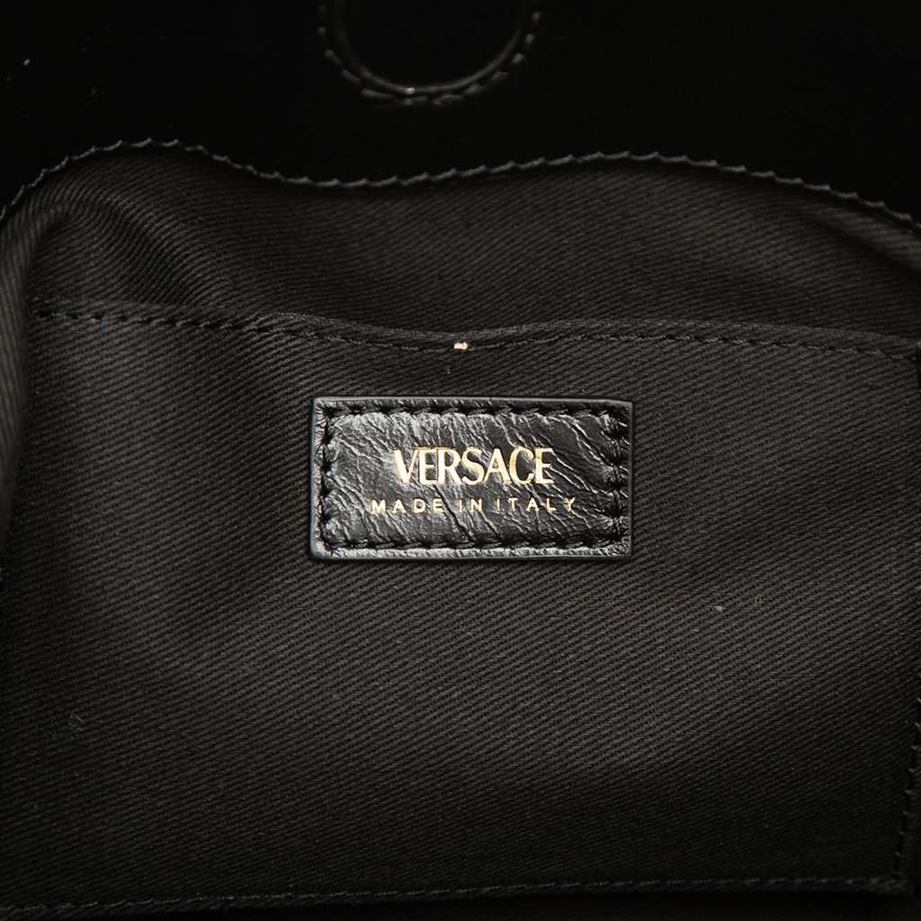 Versace Leather La Medusa Shoulder Bag Black Leather Very good condition - Box View