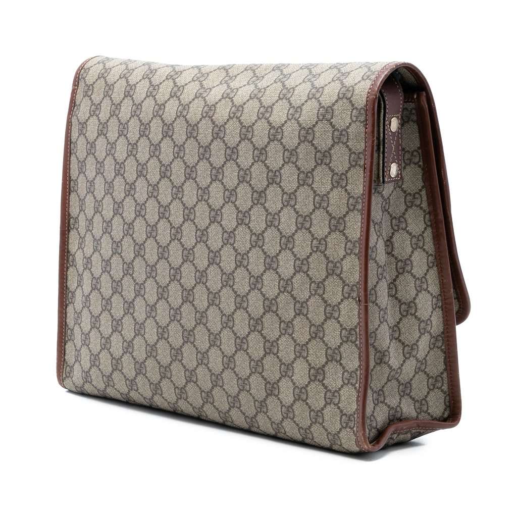 Gucci GG Supreme Web Messenger Bag Beige Very good condition - Back View