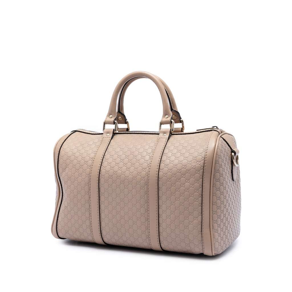 Gucci Medium Microguccissima Joy Boston Bag Beige Leather Very good condition - Back View