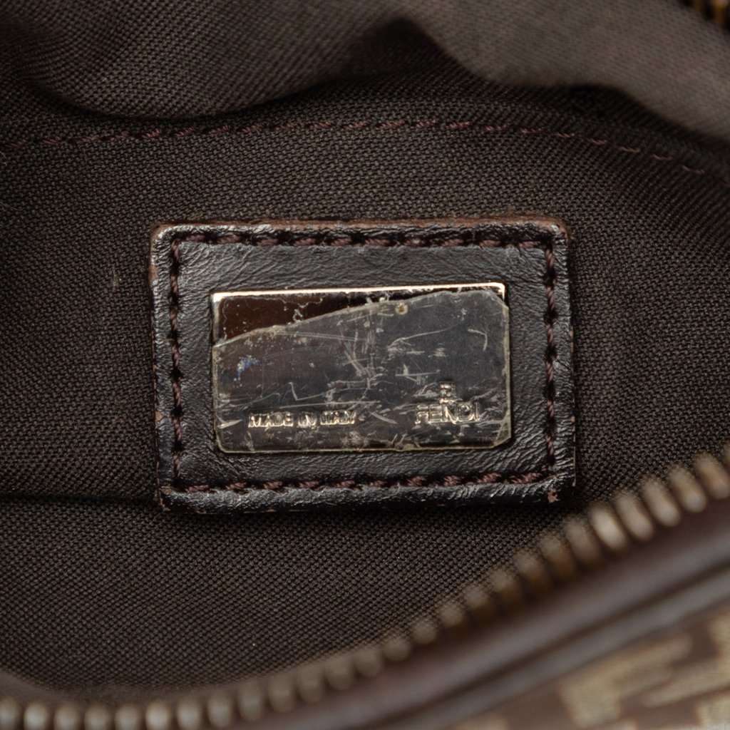 Fendi Zucchino Canvas Crossbody Brown Very good - Box View